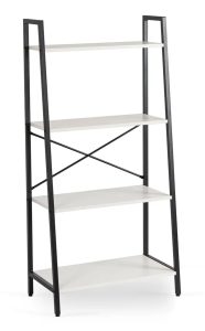 Metalowy otwarty regał w stylu loft czarny + biały T0-B01