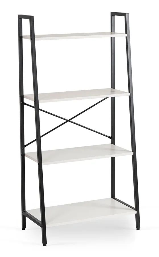 Metalowy otwarty regał w stylu loft czarny + biały T0-B01