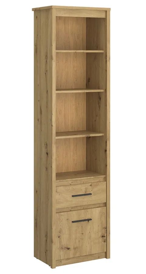 Wysoki półotwarty regał dąb artisan L2-H85