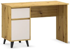 Biurko w stylu skandynawskim dąb artisan + kaszmir P5-D34