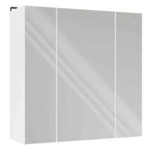 Biała trzydrzwiowa lustrzana szafka łazienkowa 60cm  R5-L21