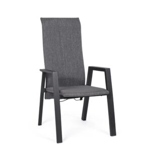 Bolzano Etna Krzesło ogrodowe 59,5×72 antracytowe aluminium