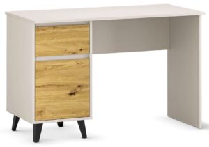 Biurko komputerowe z szafką i szufladą kaszmir + dąb artisan Z3-S59