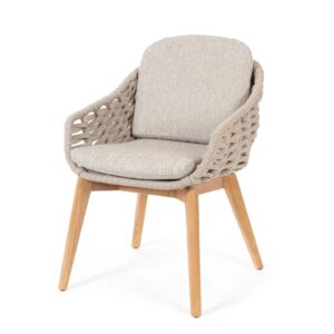 Krzesło ogrodowe TAMIRES 61,5×70 Bizzotto beżowe drewno teak