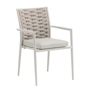 Krzesło balkonowe, do ogrodu LOOP 58x55x143 Couture Jardin beżowe aluminium