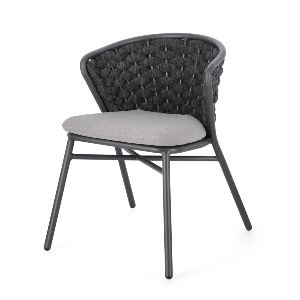 Krzesło ogrodowe HARLOW 62x58 Bizzotto szare aluminium