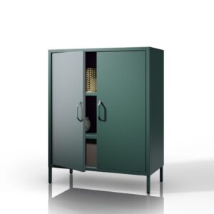 Szafka z półkami VITO, 800 x 1015 x 400 mm, Modern: butelkowa zieleń