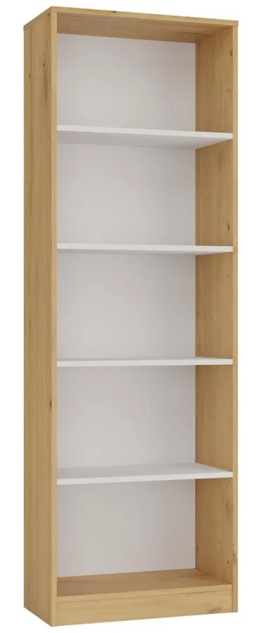 Nowoczesny regał z 5 półkami dąd artisan + biały L8-S70