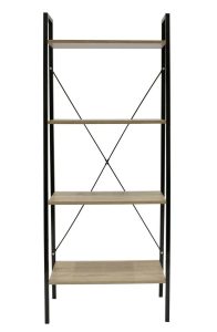 Czarny regał skośny loftowy T5-S38