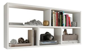 Biała minimalistyczna półka wisząca N3-B65