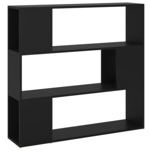 Czarny minimalistyczny regał otwarty S7-A84