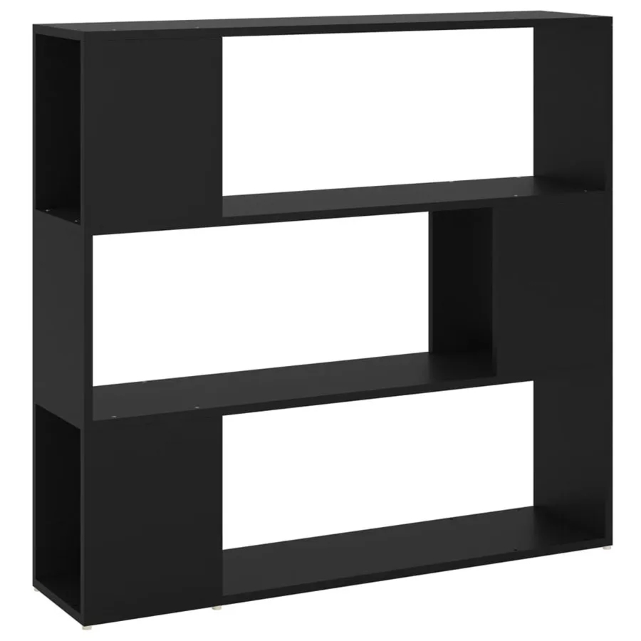 Czarny minimalistyczny regał otwarty S7-A84