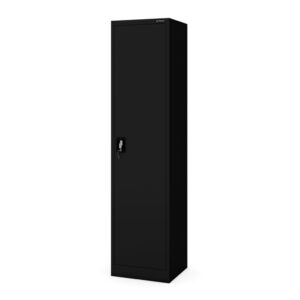 Biurowa szafa metalowa na akta ALEX, 450 x 1850 x 400 mm, czarna