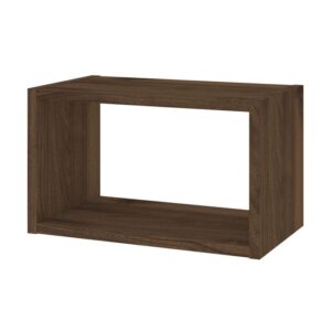 Półka wisząca kostka orzech mat 44 x 25 cm Roomers – nowoczesny design, naturalny kolor, idealna do każdego wnętrza