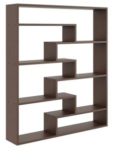 Minimalistyczny regał wiszący lub stojący w kolorze wenge K2-E89