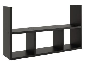 Czarna Minimalistyczna Półka Wisząca F6-L22