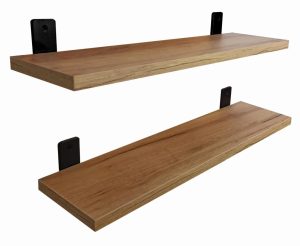 2 klasyczne półki ścienne dąb craft złoty 80 cm H5-N04