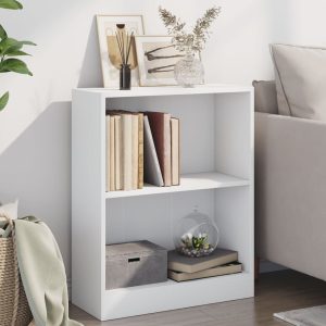 vidaXL Szafka na książki, biała 60x24x76 cm, materiał drewnopochodny