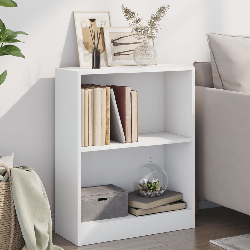 vidaXL Szafka na książki, biała 60x24x76 cm, materiał drewnopochodny