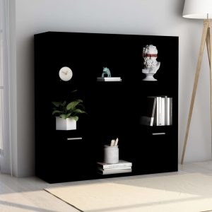 vidaXL Regał na książki, czarny, 98x30x98 cm, materiał drewnopochodny