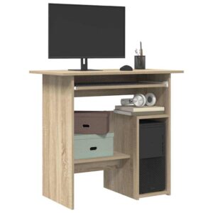 vidaXL Biurko, dąb sonoma, 80x45x74 cm, materiał drewnopochodny