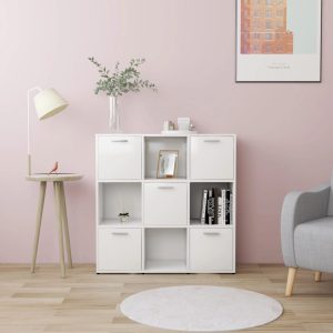 vidaXL Regał na książki, biały, 90x30x90 cm, materiał drewnopochodny
