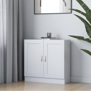 vidaXL Regał na książki, biel 82,5×30,5×80 cm, materiał drewnopochodny