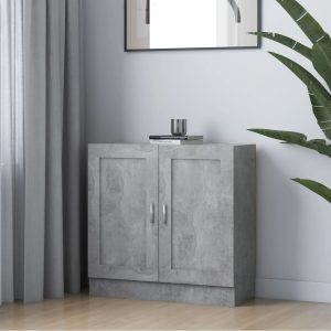 vidaXL Szafka, szarość betonu 82,5×30,5×80 cm, materiał drewnopochodny