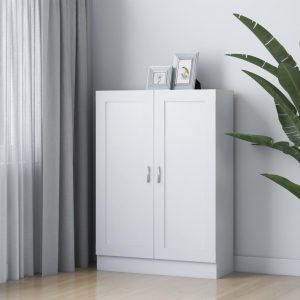 vidaXL Szafka, biała, 82,5×30,5×115 cm, materiał drewnopochodny