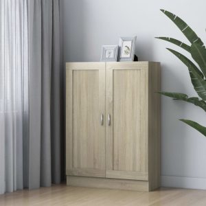 vidaXL Szafka, dąb sonoma, 82,5×30,5×115 cm, materiał drewnopochodny