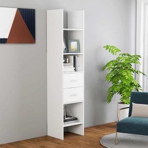 vidaXL Regał na książki, biały, 40x35x180 cm, materiał drewnopochodny