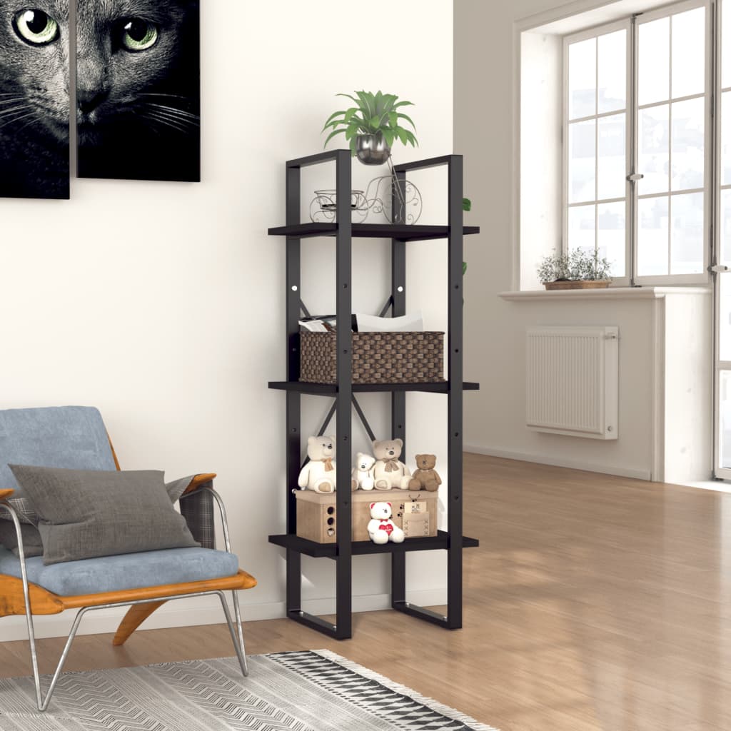 vidaXL Regał na książki, czarny, 40x30x105 cm, materiał drewnopochodny