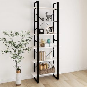 vidaXL Wysoki regał, biały, 80x30x210 cm, lite drewno sosnowe