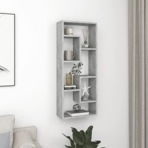 vidaXL Półka ścienna, szarość betonu, 36x16x90 cm