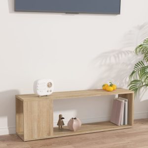 vidaXL Szafka pod TV, dąb sonoma 100x24x32 cm, materiał drewnopochodny