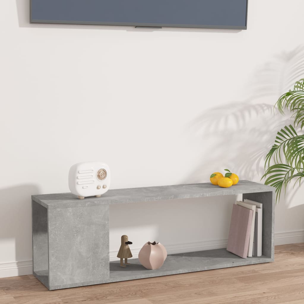vidaXL Szafka pod TV, szarość betonu, 100x24x32 cm