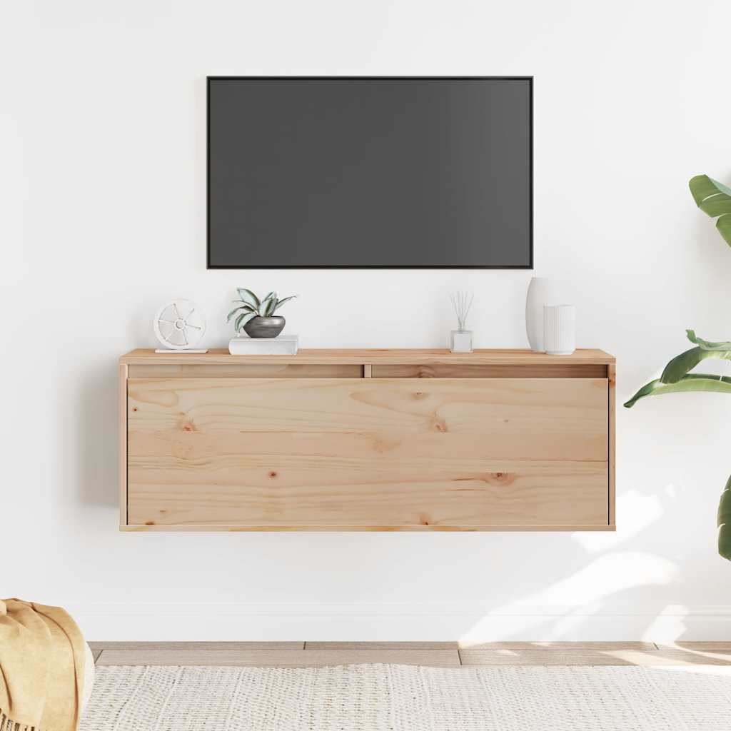 vidaXL Szafka ścienna, 100x30x35 cm, lite drewno sosnowe