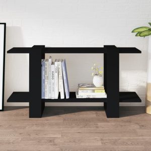 vidaXL Regał na książki, czarny, 100x30x51 cm, materiał drewnopochodny