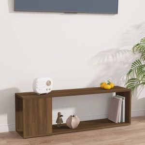 vidaXL Szafka pod telewizor, przydymiony dąb, 100x24x32 cm