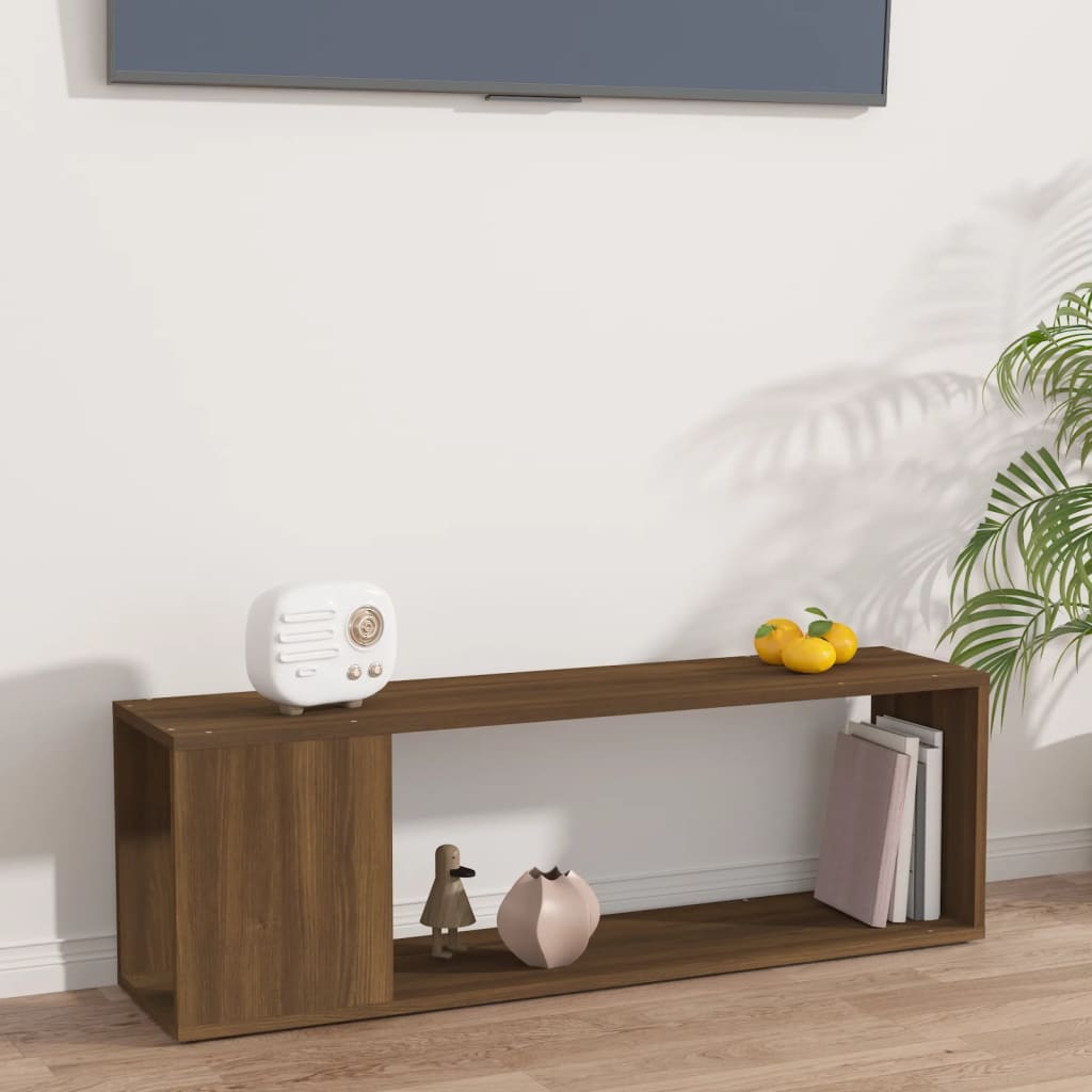 vidaXL Szafka pod telewizor, przydymiony dąb, 100x24x32 cm