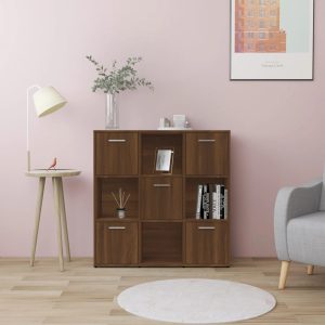 vidaXL Regał na książki, brązowy dąb, 90x30x90 cm