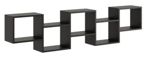 Czarna minimalistyczna półka ścienna H1-T03