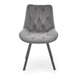 Krzesło do jadalni tapicerowane szare K519 – elegancki design, komfortowe siedzisko, trwały materiał
