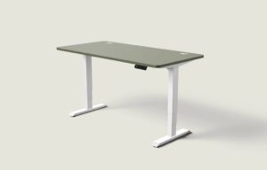 Desktronic – Biurko HomePro – Biały / Oliwkowa zieleń / 160×80 cm
