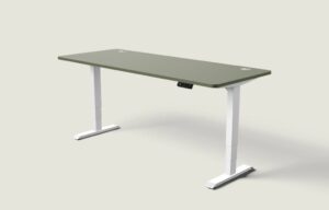 Desktronic – Biurko HomePro – Biały / Oliwkowa zieleń / 200×80 cm