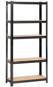 Czarny regał magazynowy 154 cm H9-M09