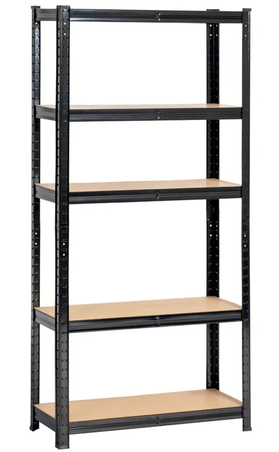Czarny regał magazynowy 154 cm H9-M09