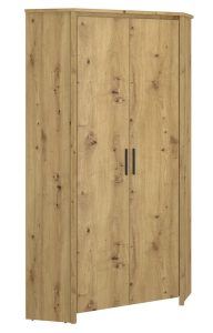 Narożna szafa na ubrania z półkami dąb artisan N5-K05