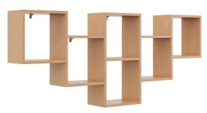 Minimalistyczna półka na ścianę w kolorze buk B1-E47
