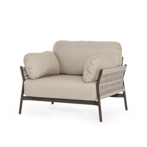Fotel ogrodowy PARDIS 99×80 Bizzotto czarny aluminiowy